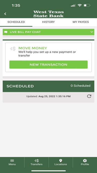 West Texas State Bank Screenshot