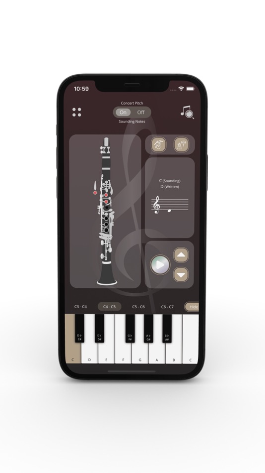 #1. Clarinet Fingering Chart Tool (iOS) Podle: Andriy Holovchak