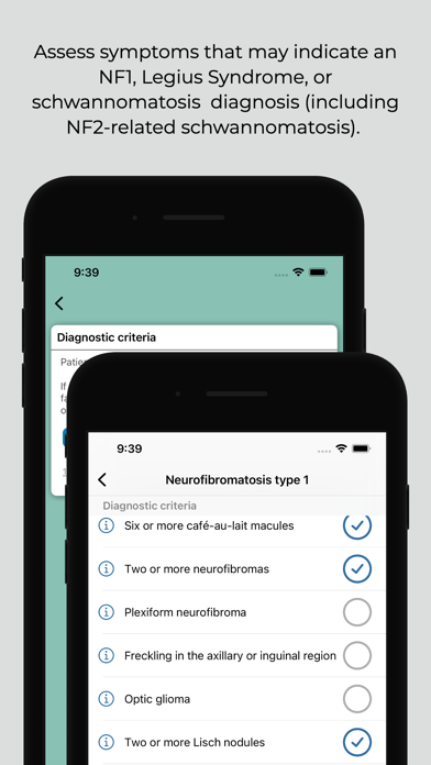 NF + SWN Diagnosis Screenshot