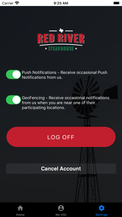 Red River Steakhouse Rewards Screenshot