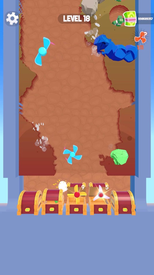 #7. Digger Rush (iOS) Podle: CHEF GAME STUDIO YAZILIM TEKNOLOJILERI LIMITED SIRKETI
