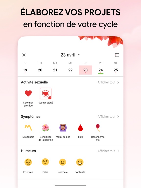 Screenshot #5 pour Calendrier Règles - Mon Cycle