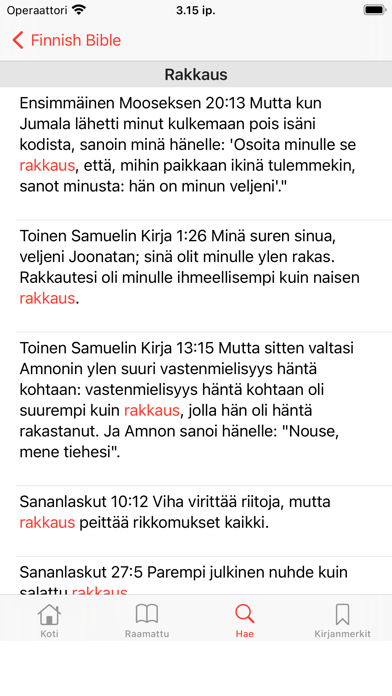 Finnish Pyhä Raamattu 1938 Screenshot
