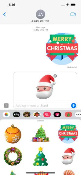 Game screenshot Christmas Stickers-2023 Wishes apk