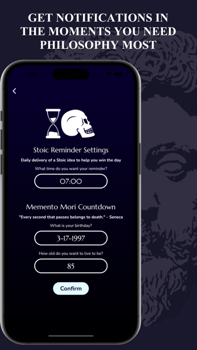 Memento Mori Stoic Reminder Screenshot