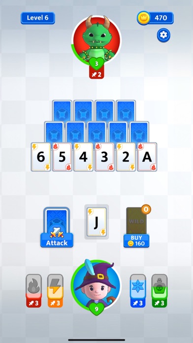 Solitaire Saga Battle Cards Screenshot