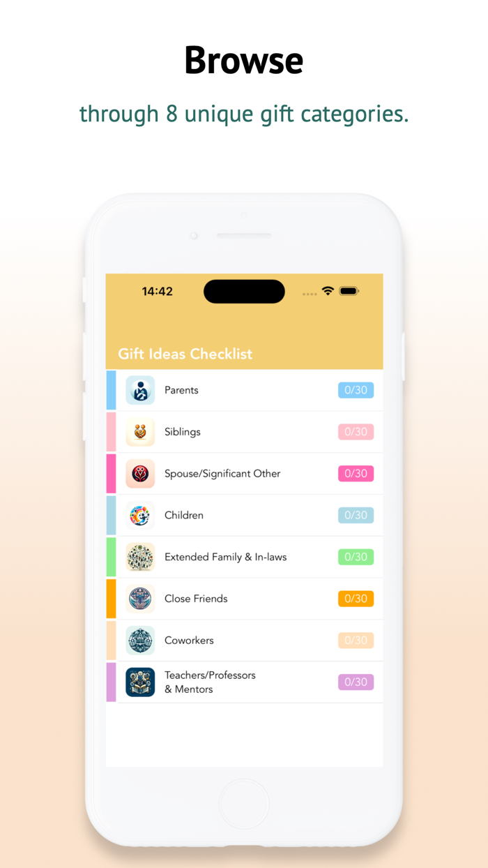 Gift Ideas Checklist