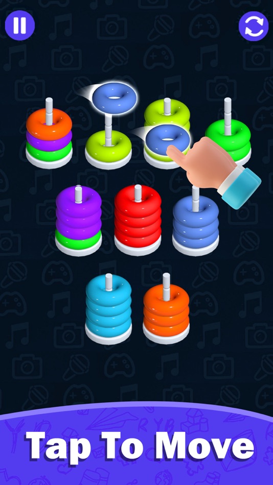 #1. Stacolor - Stack The Colors 3D (iOS) Podle: Halos Labs Technology Co.,Ltd