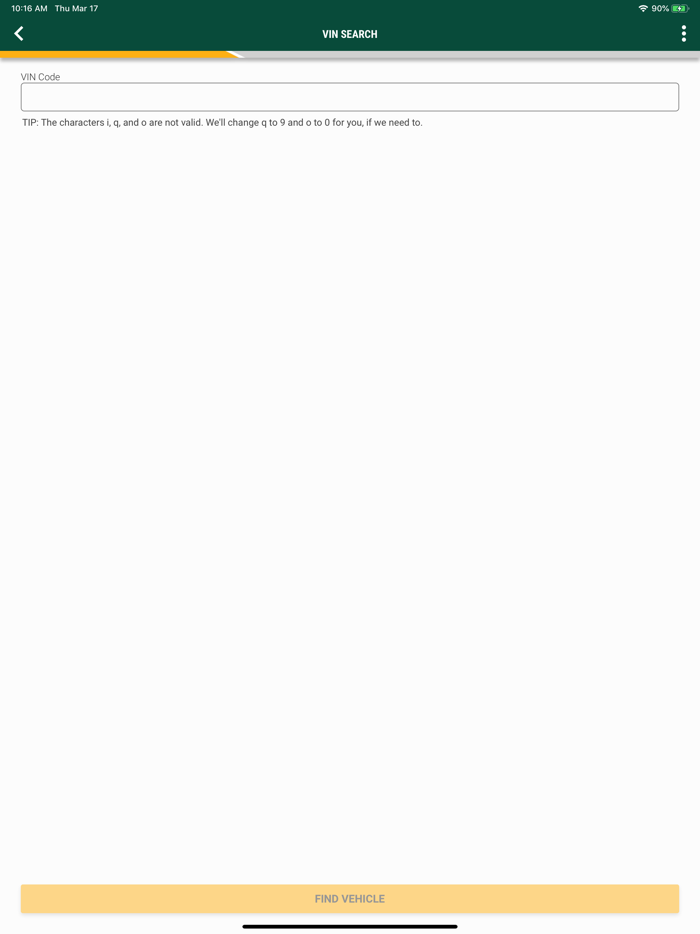 O’Reilly First Call VIN Scan