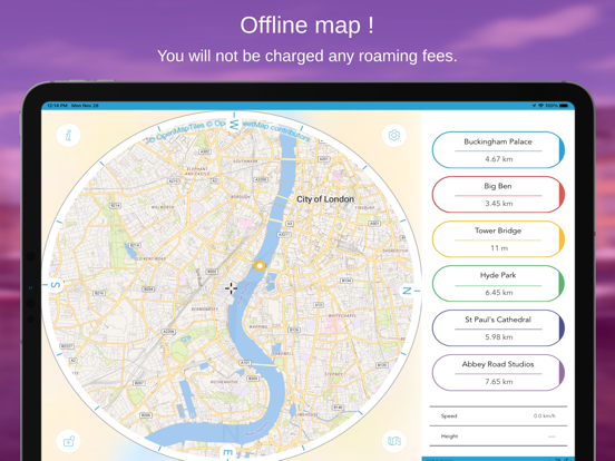 London on Foot : Offline Map iPad screenshot 3 - Navigation app