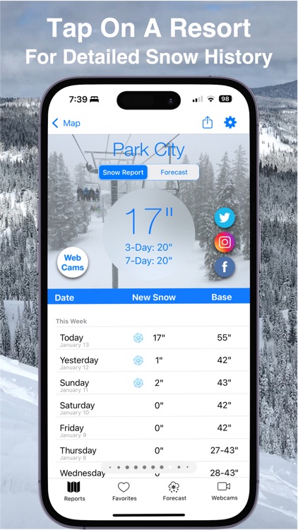 Utah Snow Map & Webcams
