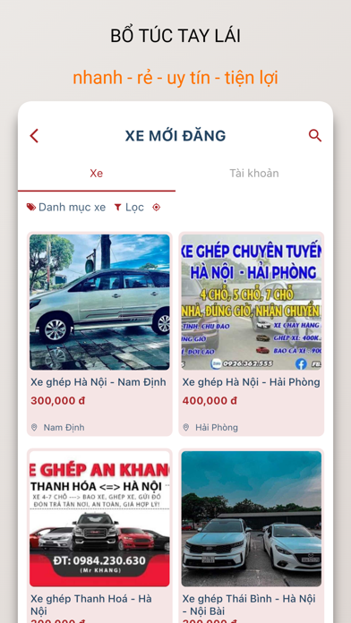 Đặt xe giá rẻ Screenshot