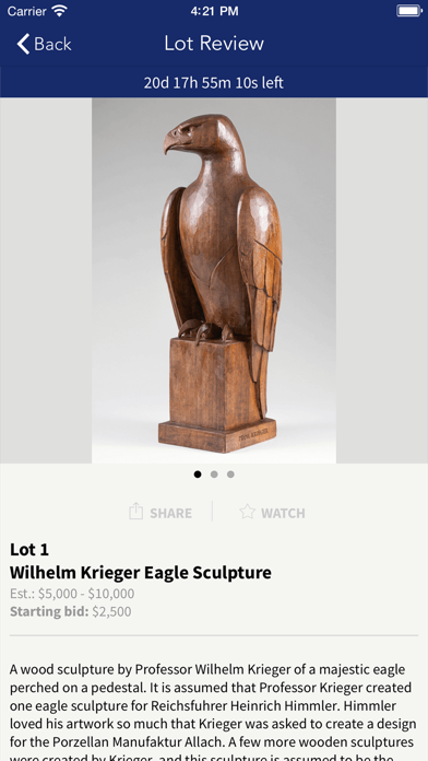Fairhill Auction Screenshot