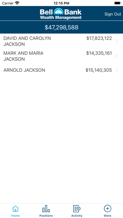 Bell Bank Wealth Screenshot