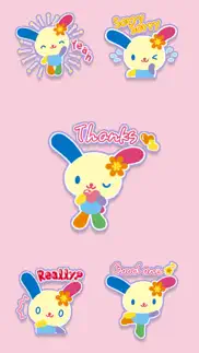 cute rabbit girly stickers iphone screenshot 1