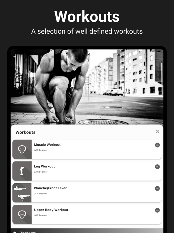 Thenics iPad screenshot 6 - Health & Fitness app