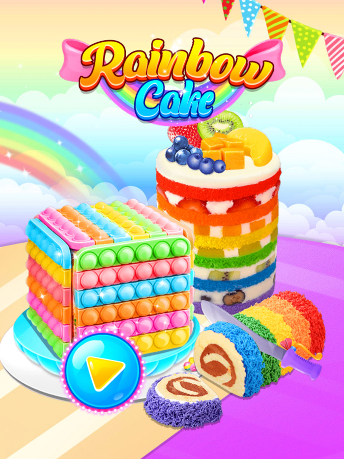 Pop It Rainbow Cake