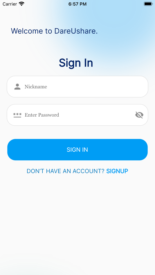#1. DareUshare client (iOS) Podle: Intelligent Projects