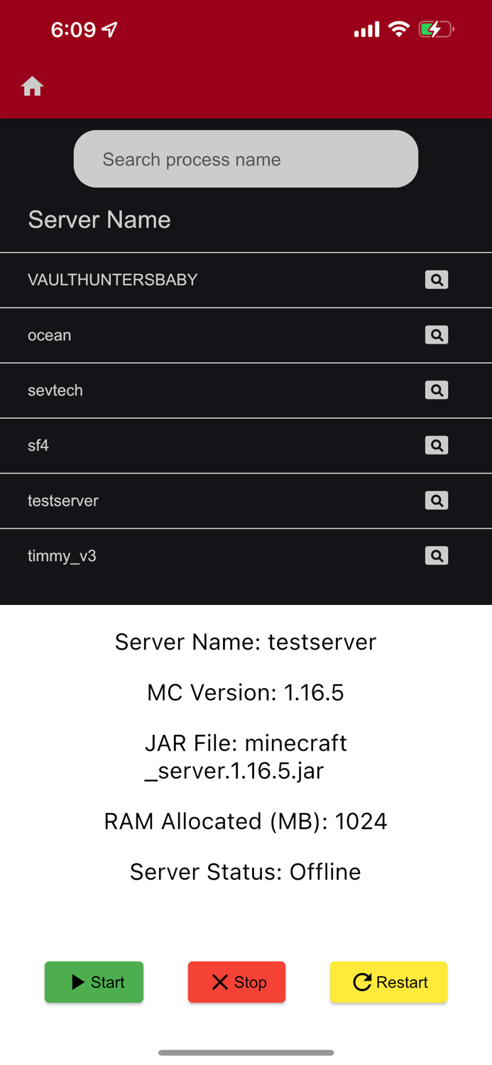 MineOS Server Switch
