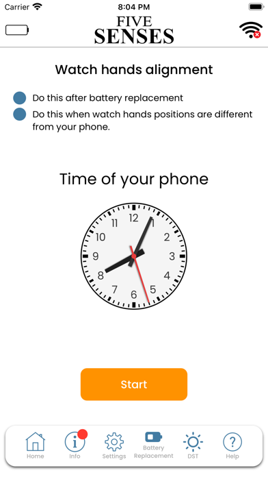 FiveSenses Watches Screenshot