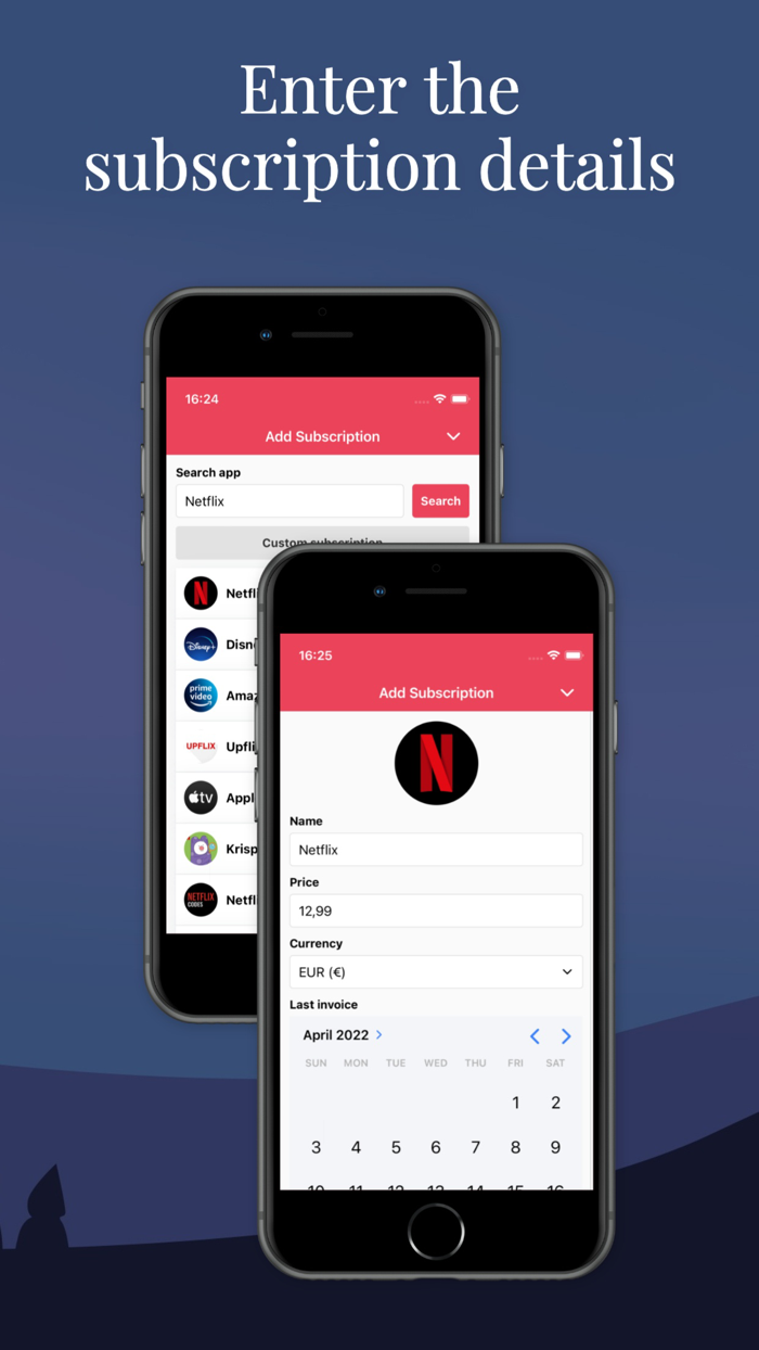 mySubs - Track subscriptions