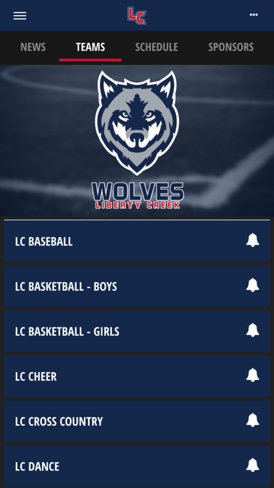 Liberty Creek Athletics Screenshot