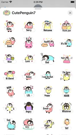 Game screenshot Cute Penguin 7 Stickers pack hack