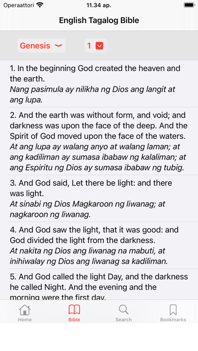 English - Tagalog Bible Screenshot