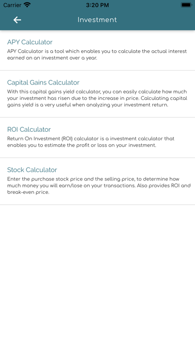 The Financial Multi Calculator Screenshot
