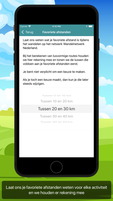 De knooppuntenapp Screenshot