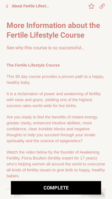Screenshot 2 of Awakening Fertility App