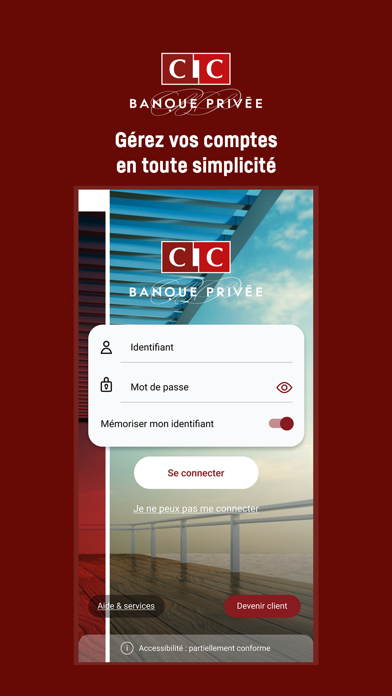 Screenshot #1 pour CIC Banque Privée en ligne