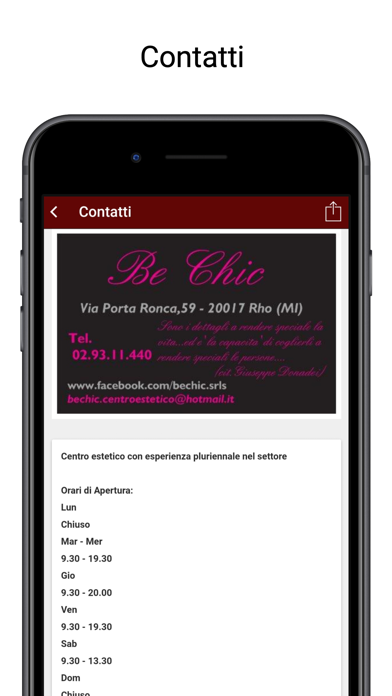 Be Chic Estetica Screenshot
