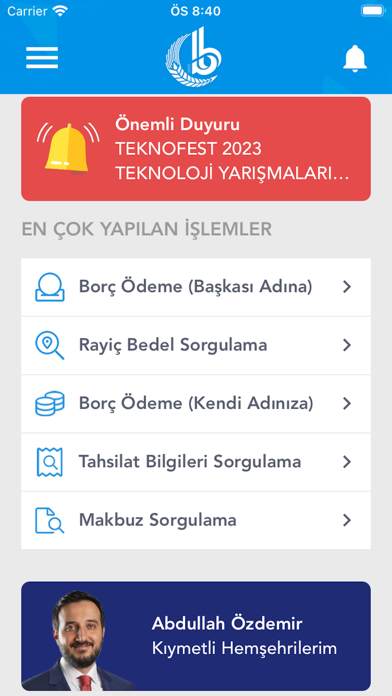 Bağcılar Belediyesi Mobil Screenshot