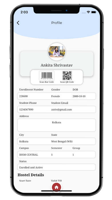 IHSM Student Screenshot