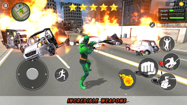 Super flying hero: Crime city screenshot-3