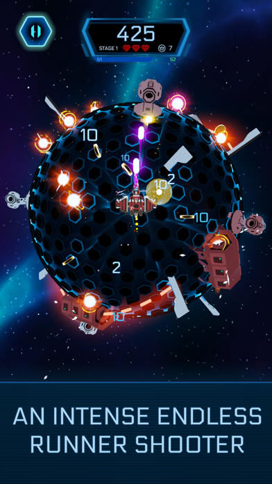 Galaxy Swirl: Hexa Endless Run Screenshot
