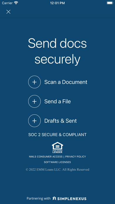 Eq Loans Mortgage Application Screenshot