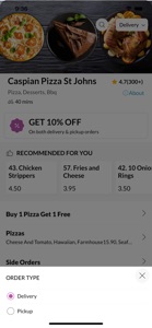 Caspian Pizza St Johns screenshot #4 for iPhone