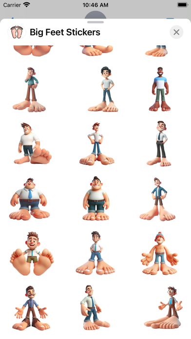 Big Feet Stickers Screenshot