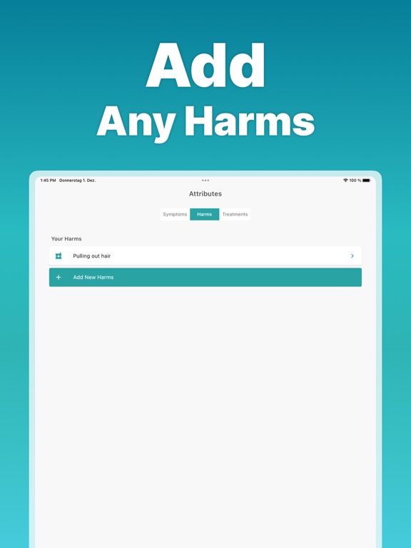 Self Harm Tracker & Recovery iPad screenshot 4 - Health & Fitness app