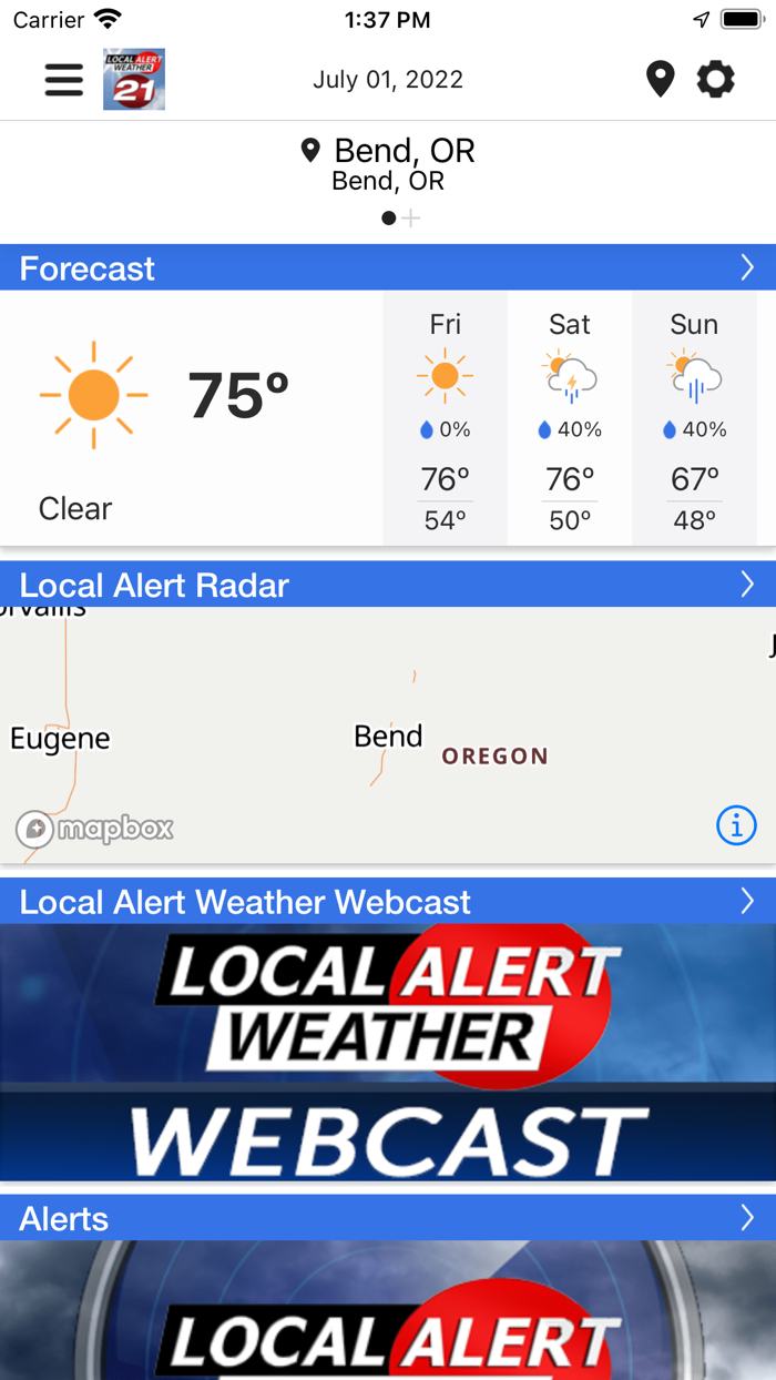 KTVZ Local Alert Weather App