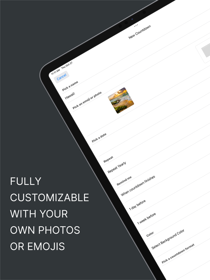 Countdown Events and Deadlines