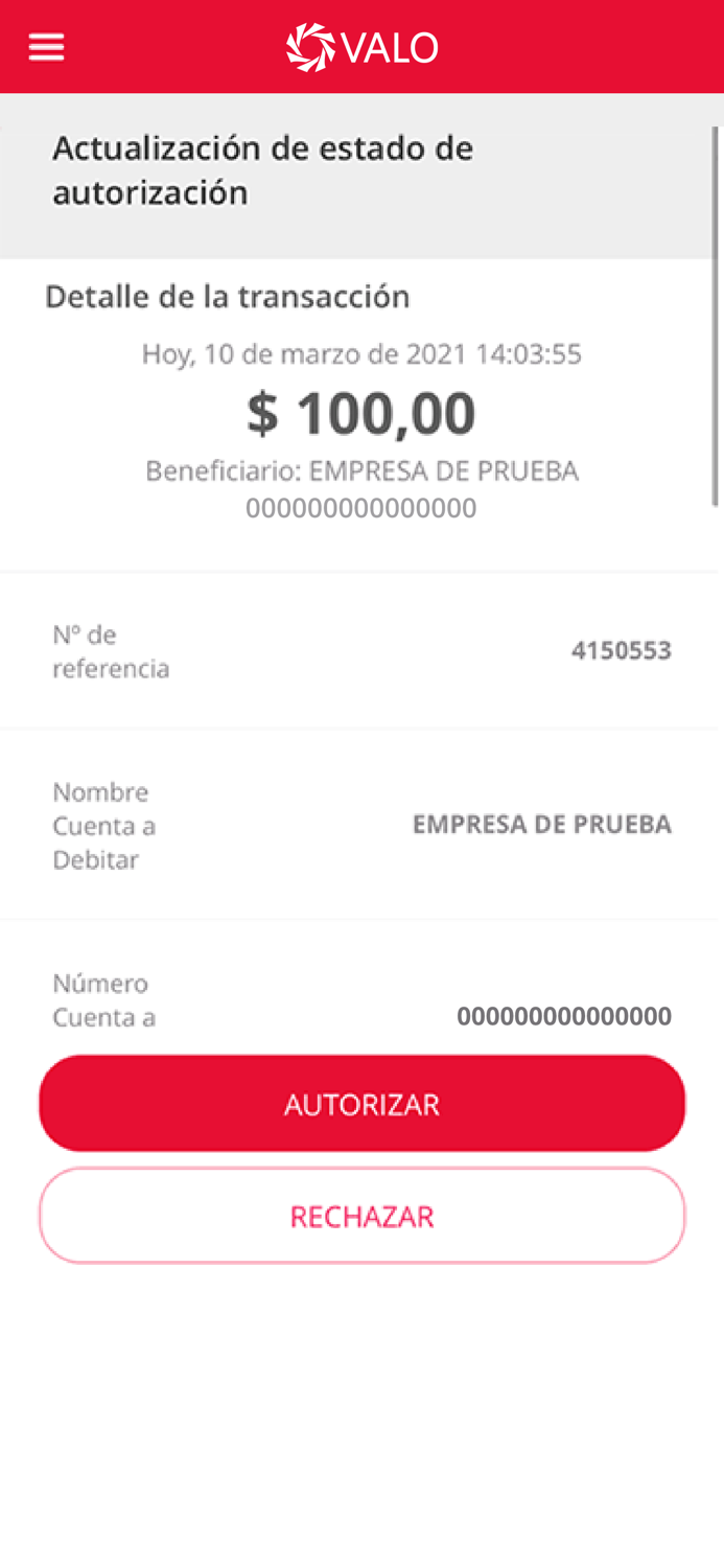 VALO – Banca Móvil