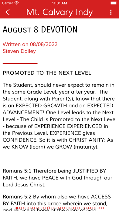 Mt Calvary Church Indianapolis Screenshot