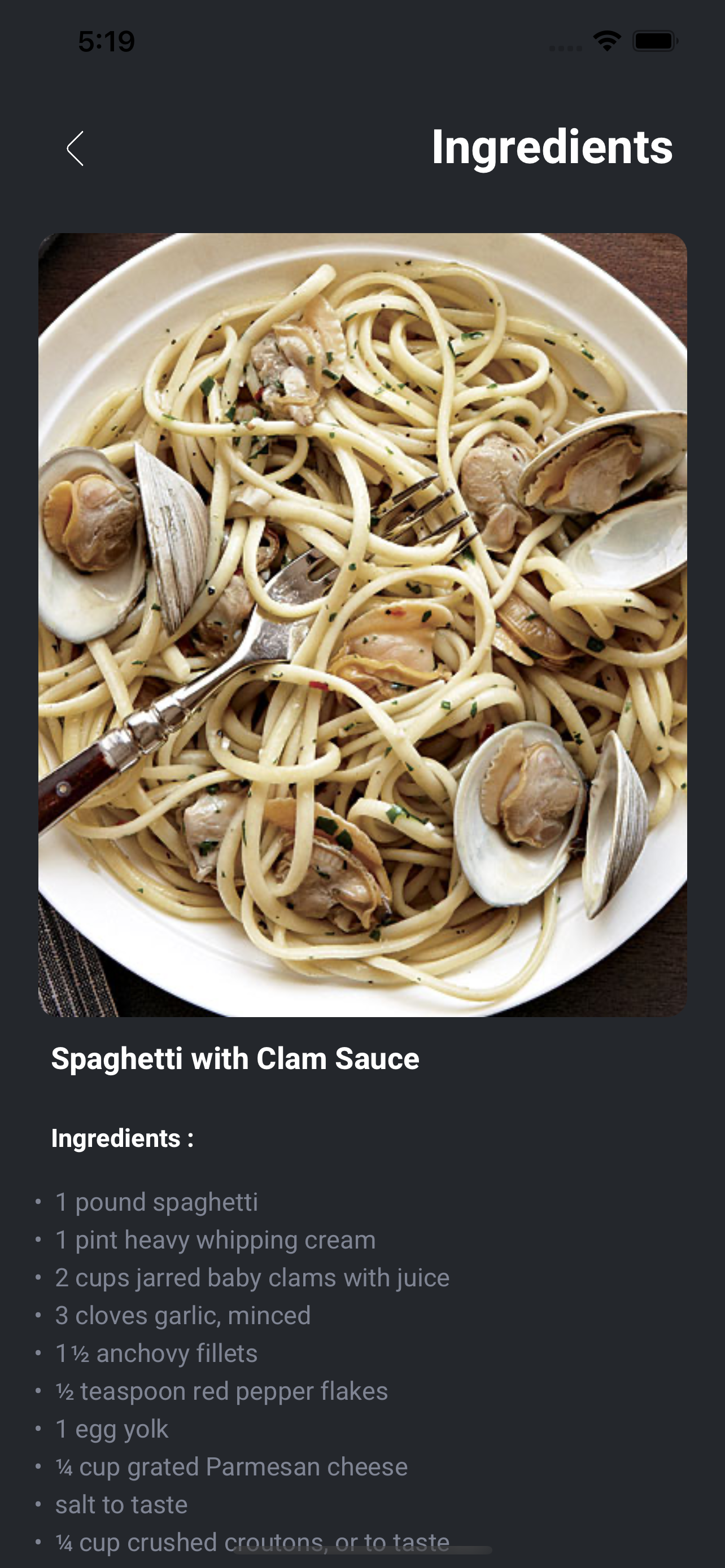 Recipes generator
