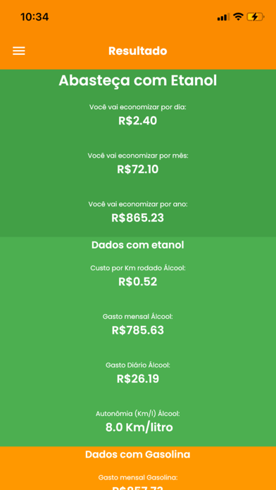 GasApp - Economize combustível Screenshot