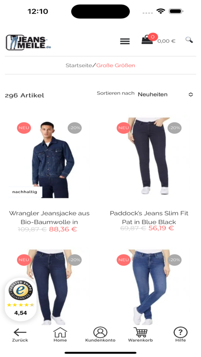 JEANS-MEILE Screenshot