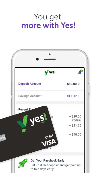 Yes! Debit Screenshot