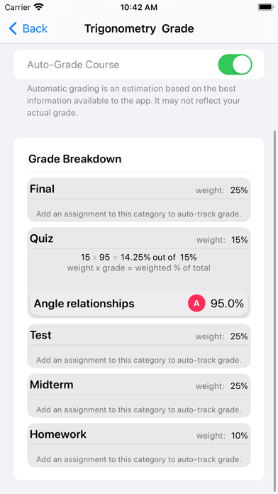 Assignments for iPhone Screenshot